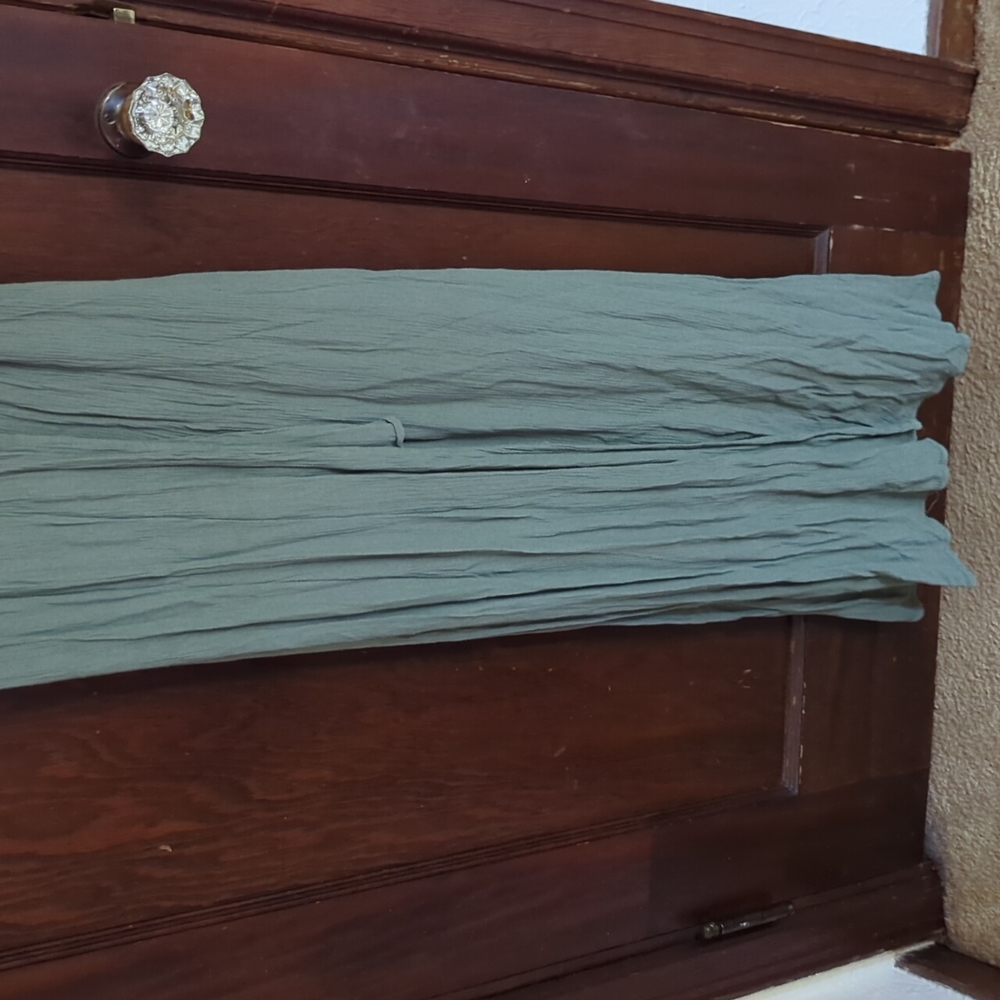 Lulus Light Sage Green Full Length Occasion Event Evening Wrap Maxi Dress SZ L - Picture 3 of 9